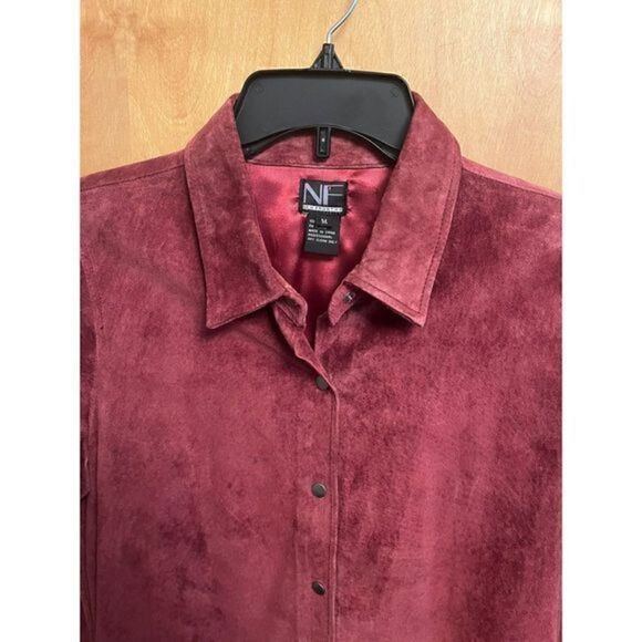 New Frontier Suede Shacket Sz M - Picture 3 of 8